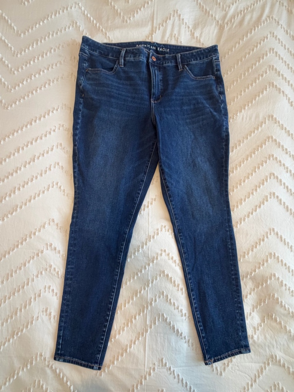 American Eagle Outfitters Dark Blue High-Rise Slim Jeans